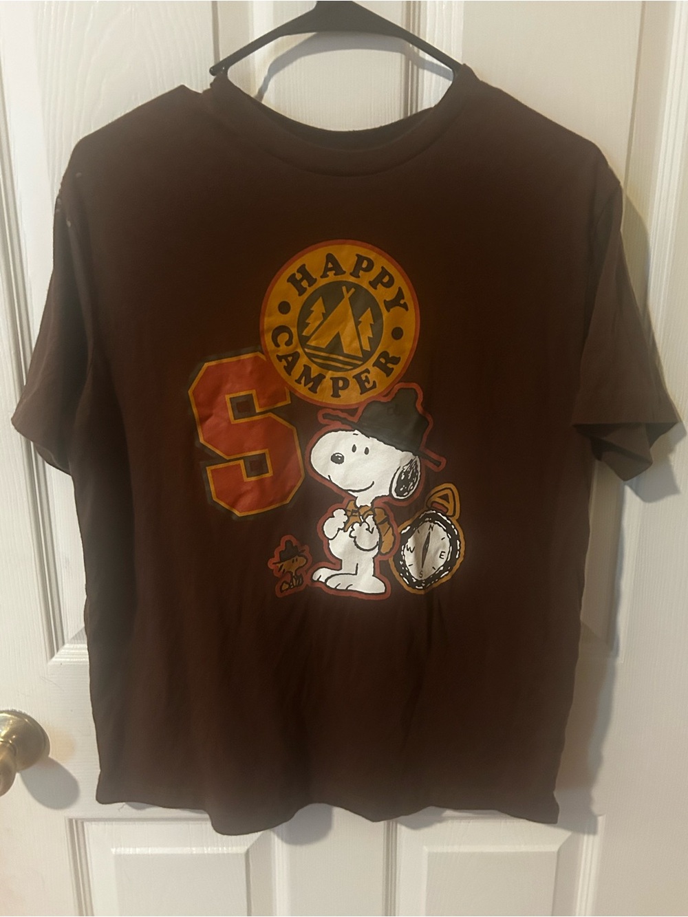 Peanuts Brown 'Happy Camper' Snoopy Graphic Tee